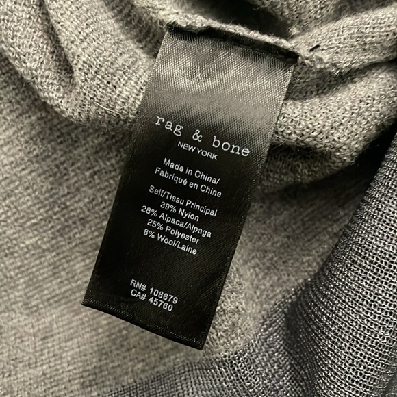 Rag & Bone Gray Plaid Charlotte Crew Sweater - Picture 9 of 12